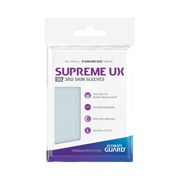 Ultimate Guard Supreme UX 3rd Skin Sleeves Standard Size Transparent (50)