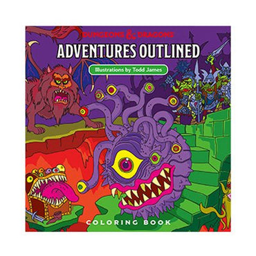 Dungeons & Dragons Adventures Outlined Coloring Book English